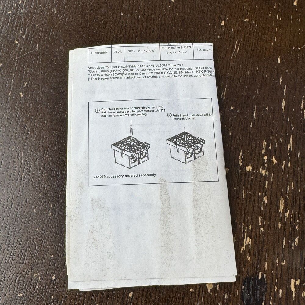 Cooper Bussmann PDBFS500 Power Distribution Block 600V 620A 350Kcmil AWG 5/16HEX - Picture 6 of 6